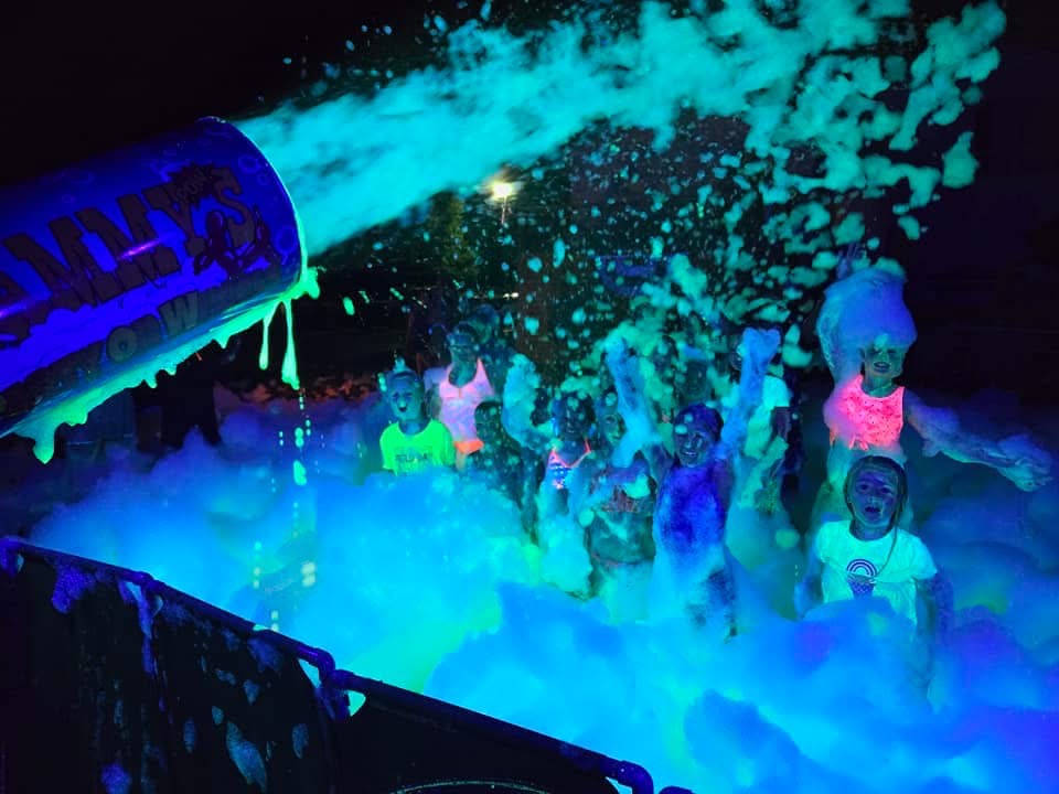 Glow Foam Party example at Sandy Pines