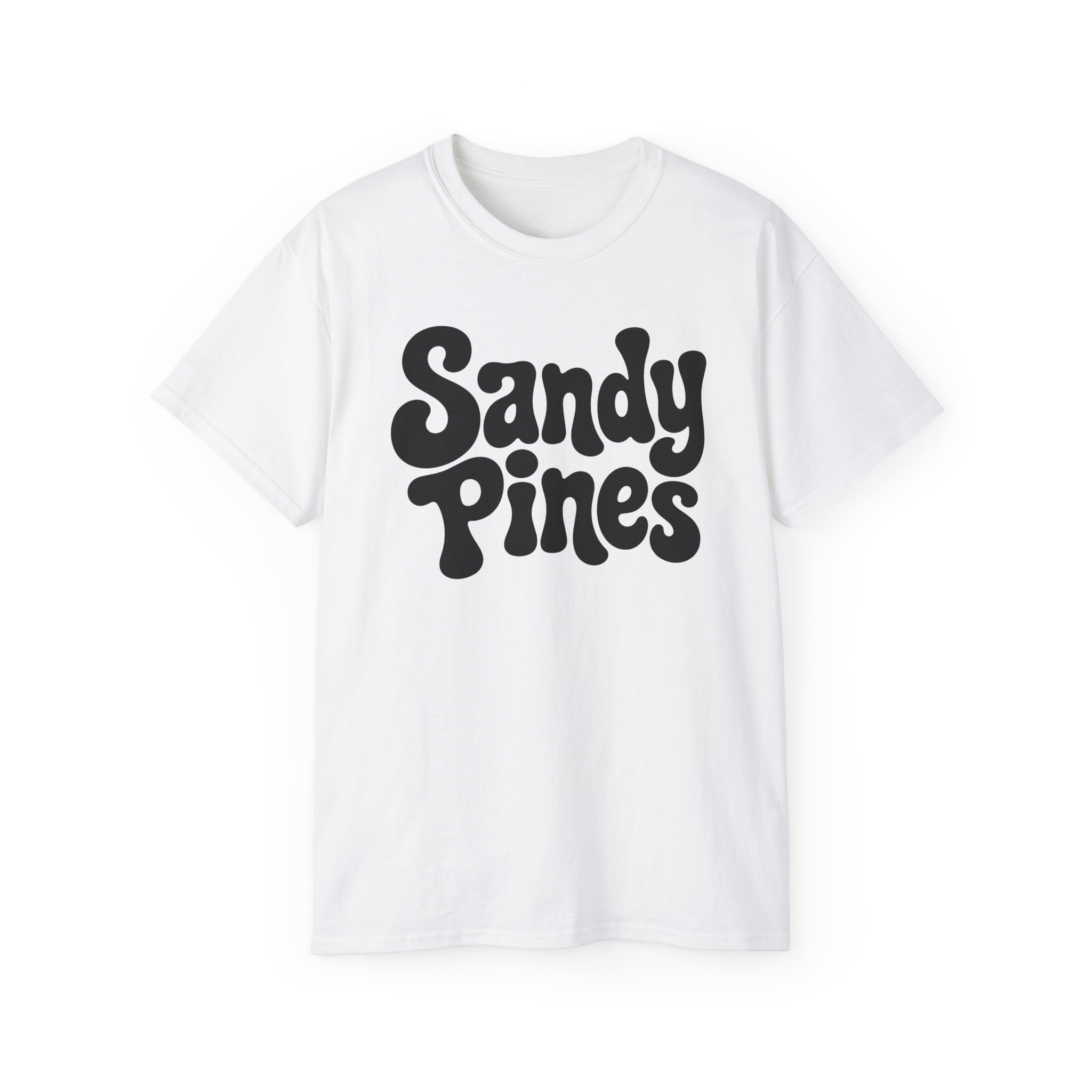 White Sandy Pines tie dye shirt before dye