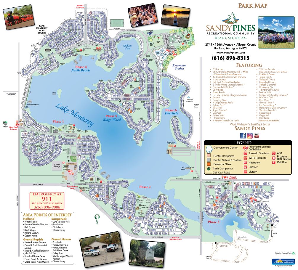 Park Maps Sandy Pines Resort Campground