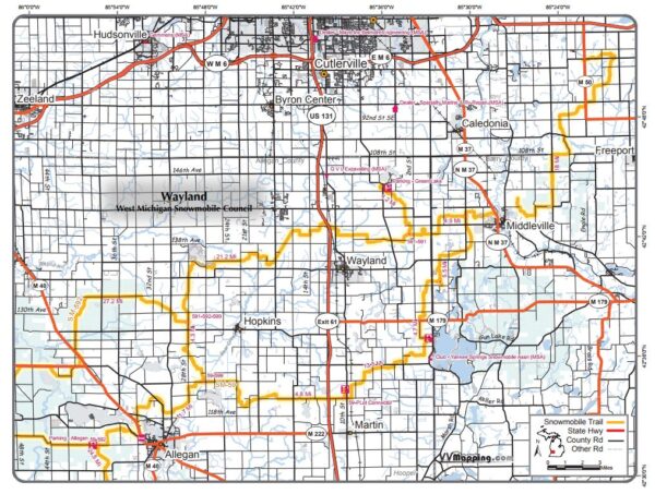 Snowmobile Map Sandy Pines